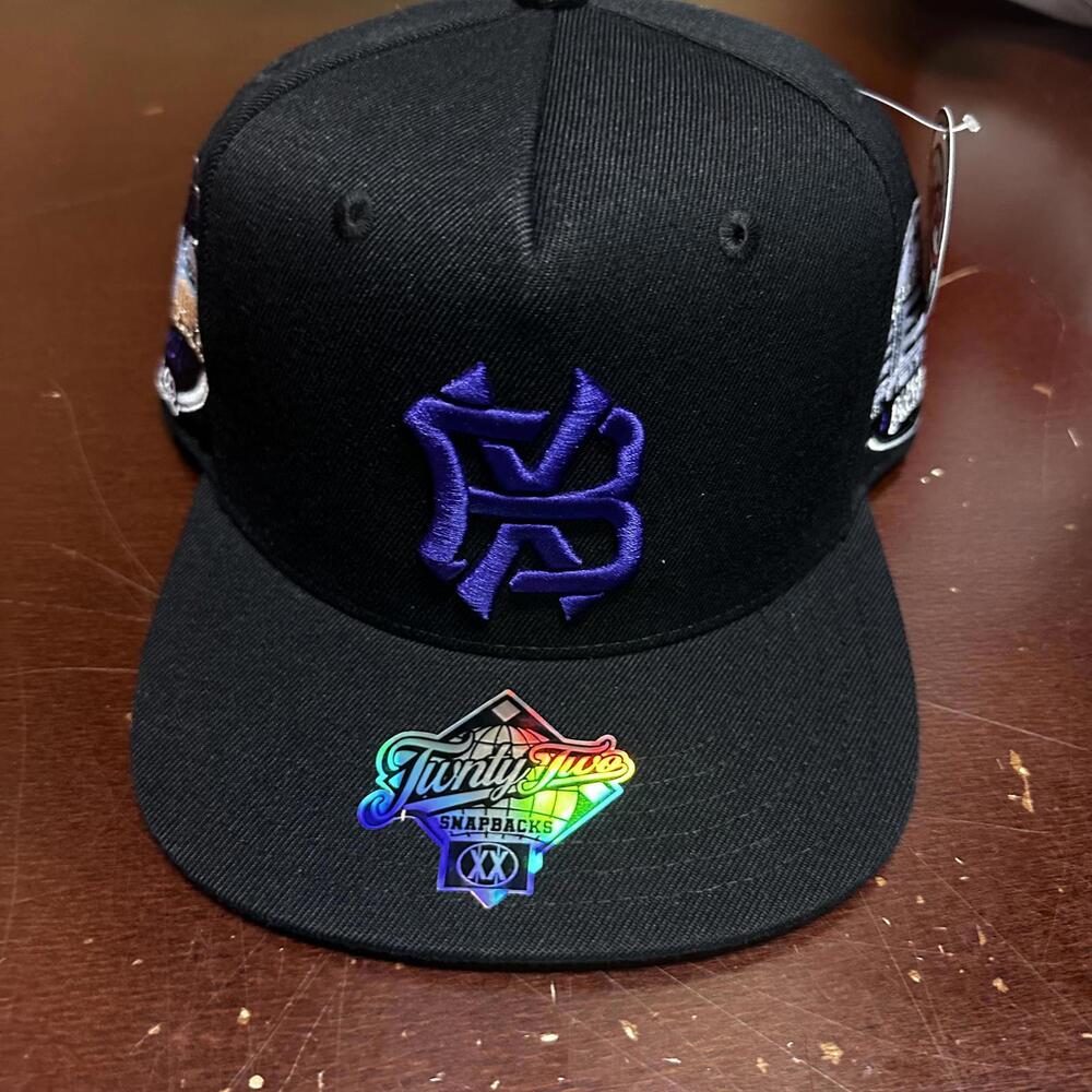 Twnty-two BRONX All star, black purple snapback hat